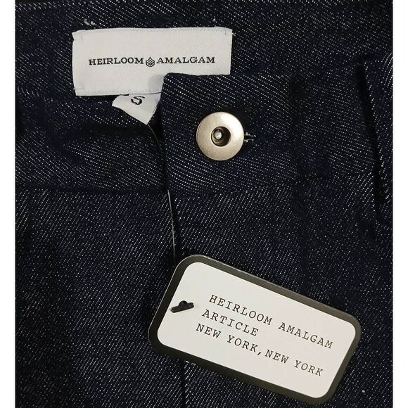 Heirloom amalgam new york womens small pencil jeans skirt dark blue split front - Picture 5 of 7